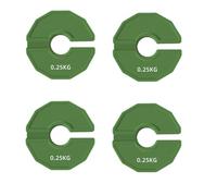 Eighosee Set di 4 Piastre Frazionarie in Gomma Verde da 0,25 kg Ciascuna per Il Microcarico Nell'Allenamento della