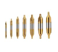 Eighosee Set di 7 Pezzi di Punte Centrali In Acciaio Ad Alta Velocità 1,0 mm 1,5 mm 2,0 mm 3,5 mm 4,0 mm 5,0 mm per la Lavorazione Dei Metalli al Tornio Facile Installazione Facile da Usare