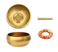 Eighosee Set di Ciotola Tibetana da 3,2 Pollici per Meditazione e Yoga, Realizzato A Mano In Nepal per la Meditazione e Lo Yoga