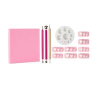 Eighosee Set di Mini Tagliapasta e Stampi per Mezze Sfere In Argilla Polimerica - 8 Forme, Utensili per La Creazione di Orecchini, Kit DIY per Gioielli