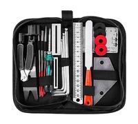 Eighosee Set di Strumenti per la Pulizia e la Manutenzione Della Chitarra String Driver Silver Fret Protector Chitarra Tre In Stringer Leveling Ruler Set per la Molatura