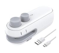 Eighosee Sigillatrice per Sacchetti Mini, Richiuditrice per Sacchetti di Plastica Portatile Ricaricabile, Macchina per Sigillare Sacchetti Sottovuoto Portatile Durevole Facile da Installare e G