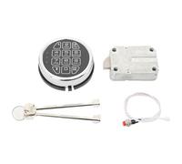 Eighosee Sostituzione Cromo Electronic Safe Blocco con Solenoide e 2 di Override, Scatola di Sicurezza per la Sicurezza Incendiata Inclusa