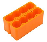 Eighosee Stazione batteria 2 pezzi, contenitore di batteria regolabile in plastica industriale, morsetto di fissaggio per saldatura a punti (4 sezioni)