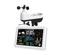 Eighosee Stazione Meteo VA Schermo LCD Stazione Meteo velocità e Direzione del Fase Lunare Spina EU