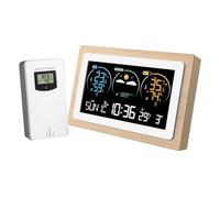 Eighosee Stazione Meteorologica Intelligente Barometro Orologio Misuratore di umidità per Temperatura Interna Ed Esterna