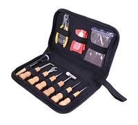 Eighosee Strumento di riparazione per chitarra, 10 pezzi, per chitarra, cacciavite, riparazione, manutenzione, pulizia, strumento di riparazione per chitarra