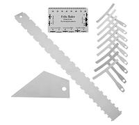 Eighosee Strumento per liutai per chitarra con bordo dritto dentellato, 3 con 9 calibri per raggio sottocarda, riparazione chitarra