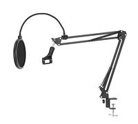 Eighosee Supporto per microfono da tavolo, braccio a forbice con vite da 3/8-5/8/8/supporto ammortizzatore/filtro/clip /