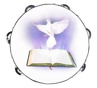 Eighosee Tambourine un Mano un Doppio Strato con Palmo da Pollici Sonaglio un Mano Cheer Attrezzatura per L'Educazione Precoce Strumento un Tamburello un Mano