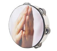 Eighosee Tamburello musicale da 20,3 cm, in pelle di pecora, regalo per feste KTV