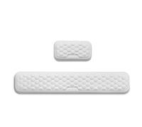 Eighosee Tastiera da Polso per Mouse, in Memory Foam, in Silicone, per Tastiera, Scrivania, Mouse, Bianca