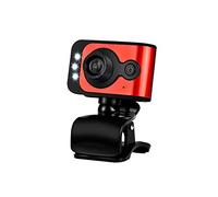 Eighosee Telecamera USB HD 720P con luce LED dedicata per TV (rosso nero)