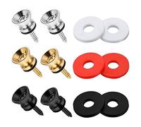 Eighosee Tracolla per chitarra, parte 3 paia di bottoni e 3 paia di blocchi in gomma per tracolla per chitarra