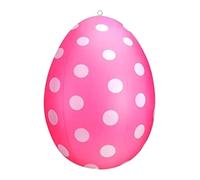 Eighosee Uova di Pasqua Gonfiabili, Uova di Pasqua, Decorazione di Pasqua Uova di Pasqua da Appendere All'Aperto Decorazione di Uova di Pasqua Durevole Facile da Usare Rosa