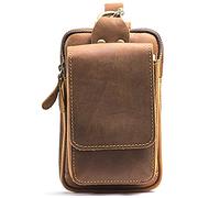Eighosee Vera Pelle Casuale Piccolo per gli Uomini Della Pelle di Vacchetta Moda Sacchetto Del Petto 5.5 pollice Sacchetto Del Telef, , Taglia