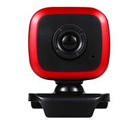 Eighosee Videocamera per computer, USB 2.0 Free Drive Desktop Notebook Video con microfono Microfono Live Webcam (rosso)
