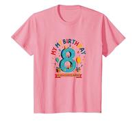 Eight is My New Favorite Number Regalo di Compleanno Maglietta, Bambini, Rosa, 12 Anni