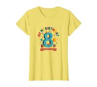 Eight is My New Favorite Number Regalo di Compleanno Maglietta, Donna, Limone, S
