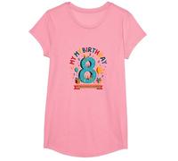 Eight is My New Favorite Number Regalo di Compleanno Maglietta, Ragazze, Rosa, S