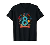 Eight is My New Favorite Number Regalo di Compleanno Maglietta, Uomo, Nero, 6XL