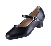 EIGHT KM EKM7015 Ragazze Tacchi Bassi Mary Jane Abito Formale Pompe Paillettes Scintillanti Scarpe, Athena Nero, 36 EU