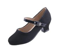 EIGHT KM Scarpe con Tacco per Ragazze Mary Jane Eleganti Principessa Décolleté da Matrimonio EKM7015 Glitter Scintillanti Minerva Nero Taglia EU Taglia EU 31