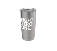 EIGHT ZERO ONE Codice area 801 Salt Lake City Utah Stati Uniti d'America Bicchiere termico in acciaio inox doppia parete