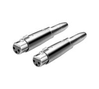 EIGHTNOO Adattatore Jack XLR a 6,35 mm 1/4" TRS Stereo Femmina (XLR femmina a 6,35 mm femmina)
