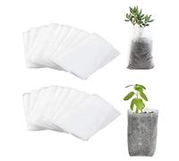 EightSpace 200pcs Sacchetti per Piante Non Tessute per Piante - Sacchi per Piante,Biodegradabili Non Tessuti Borse vivaio pianta Crescere Borse ambientali Tessuto piantina vasi (14 * 16CM+16 * 20CM)