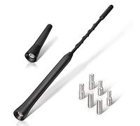 Eightwood 2 Pezzi Antenna Auto - 6.5cm + 23cm, Antenna Universale per Tetto Auto con Viti M4 M5 M6, Forte Ricezione FM/AM/DAB, Adatto per la Maggior Parte dei Veicoli