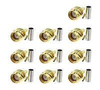 Eightwood Adattatore RP-SMA Connettore PCB RP-SMA fai da te dritto Crimp 10Pcs per modulo Wlan Wireless Antenna RG174 RG316 LMR100 RF Cavo
