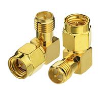 Eightwood Adattatore SMA ad angolo retto Femmina a SMA Maschio Wifi antenna Adattatores 2pz per scheda WiFi Schede PCI WiFi Wireless Router Bluetooth ZigBee