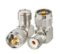 Eightwood Adattatore UHF Femmina ad angolo retto PL259 UHF Maschio 4G Lte Antenna Adattatore 2pcs per Antenna Ham Radio Walkie Talkie CB Radio