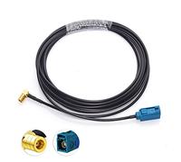 Eightwood Antenna DAB Cavo Fakra Z Femmina a SMB Maschio Angolo retto RG174 500 cm Compatibile per Antenna Topper DAB per auto AM/FM Blaupunkt Pioneer Clarion Alpine