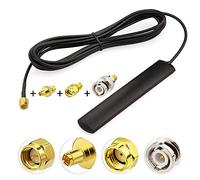 Eightwood Antenna GSM 4G LTE 3dBi SMA maschio connettore in vetro + adattatori BNC/TS9/RP-SMA per router Wireless Wifi DAB DAB+ auto radio cellulare