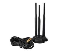 Eightwood Antenna WiFi 2.4GHz 5GHz Doppia Banda, Triplicare Antenna RP-SMA per PC Desktop Computer, Scheda WiFi PCIe, Router Wireless WiFi, Hotspot Mobile, Adattatore USB WiFi Esterno