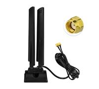 Eightwood Antenna WiFi 6E Tri Band 2.4/5.8/6GHz 6dBi con RP SMA Cavo 200cm Base