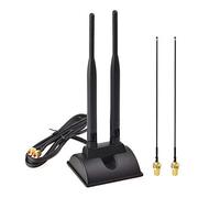 Eightwood Antenna WiFi Antenna remota Cavo di prolunga Bluetooth Antenna WiFi Magnetica 2,4 GHz 5,8 GHz con Cavo Femmina a Spirale da MHF4 a RP-SMA per PC Desktop Scheda di Rete Wireless NGFF M.2
