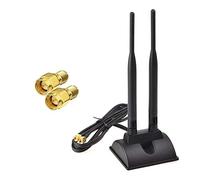Eightwood Antenna WiFi Antenna WLAN 2.4 G/5.8 G Dual Frequency Magnetic RP-SMA Adattatore 2 m Cavo di prolunga per WiFi PCI WiFi Card Router Bluetooth Dlink