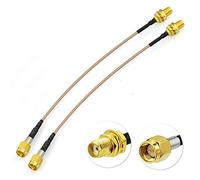 Eightwood Cavo Antenna DAB + Antenna Wlan Prolunga SMA Femmina a SMA Pigtail Cavo maschio RG178 15cm 2 pz per RC FPV Multicopter TX RX Router Rete wireless Bluetooth Wifi Antenna