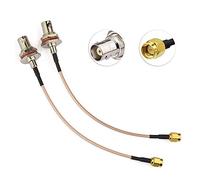 Eightwood CCTV Palmare Antenna Radio Adattatore SMA Maschio a BNC Femmina Cavo RG316 6 pollici 15cm 2 Pezzi per Ham Radio CB Wireless Baofeng Wouxun Kenwood Icom Yaesu Radio bidirezionale