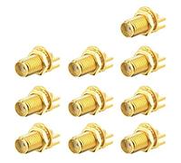 Eightwood Connettore SMA Adattatore SMA Jack Femmina Straight Bulkhead Lancio Finale per Wireless WLAN WiFi Antenna 10 Pezzi