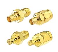 Eightwood Kit di 4 Adattatori Antenna RF, Connettore MCX a SMA (Maschio/Femmina), per WiFi, GPS, Router, Schede di Rete, 50 Ohm - Adattatore Universale per Telecomunicazioni
