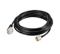 Eightwood NMO - Cavo di prolunga RG58 da supporto antenna a UHF maschio PL259, 5 m, per antenna radio mobile Kenwood Yaesu Vertex Icom VHF/VHF/CB