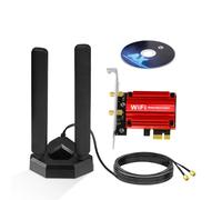 Eightwood Scheda WLAN WiFi 6E Intel AX210 Bluetooth 5.3 WLAN scheda di rete WLAN PCI-E 6G/5G/2.4G Tri Band WiFi 6E scheda 5374 mbit/s con antenna Wi-Fi 6E + CD per PC Windows 11/10 (64 bit) Laptop