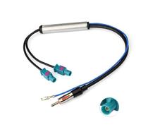 Eightwood Splitter Antenna DAB AM FM Adattatore DIN a Doppio Fakra Z 30cm | Divisore Antenna Con cavo alimentazione ampli, Adatto per autoradio Fiat Alfa Kenwood JVC scanner radio ricevitore casa