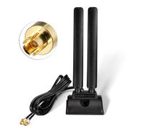 Eightwood Tri-Band WiFi 7 Antenna della scheda madre per ASUS Desktop PC | Connettore Push-On, Base Magnetica, Cavo da 2 m, Compatibile con Schede Madri ROG Strix, TUF Gaming, ProArt, PRIME