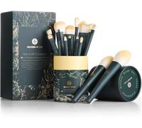 EIGSHOW Pennelli trucco 18 pezzi Set da viaggio professionale per pennelli trucco con supporto, set di labbra e occhi per correttore in polvere per fondotinta sintetico di alta qualità