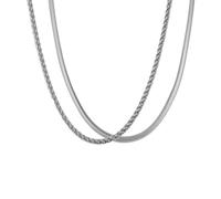 Eigso 2 pezzi serpente forma affascinante cubano collana collana a catena per uomini donne unisex vintage moda in acciaio inox collana collare per uomo donna